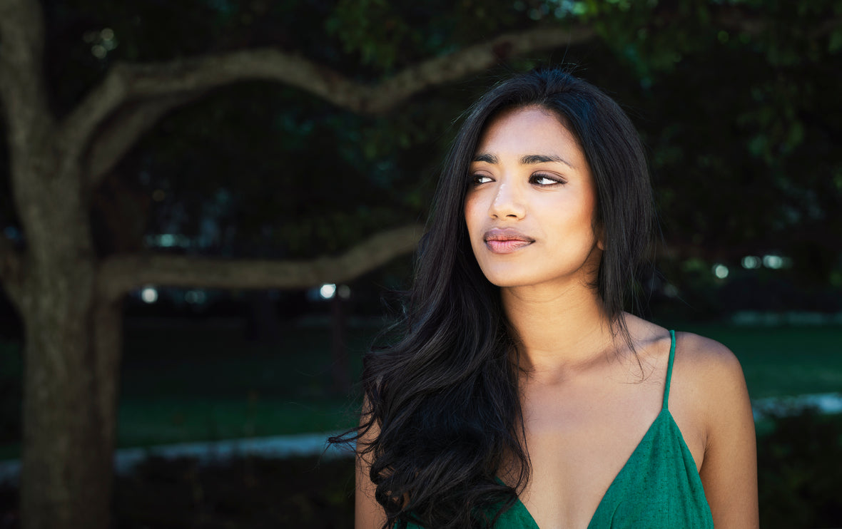 long natural hair spray style