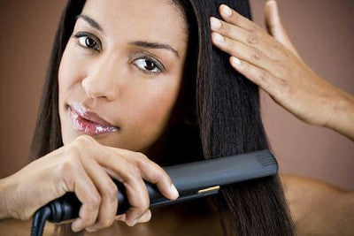 straighten natural hair with flat iron - Tony Crystal Labs